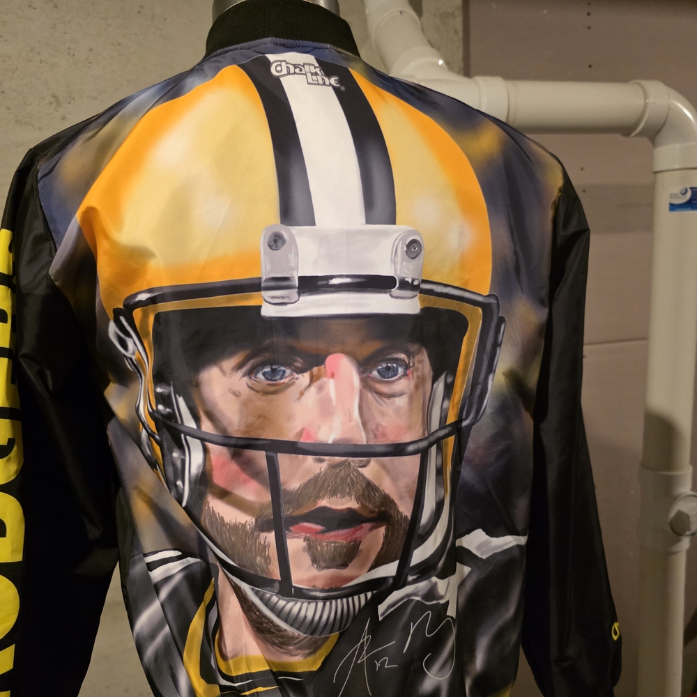 Bold Black and Yellow Graphic Bomber Jacket